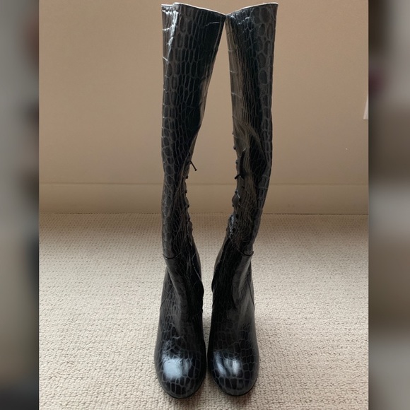 NEW Jerome C Rousseau knee high wedge boots - Picture 2 of 4